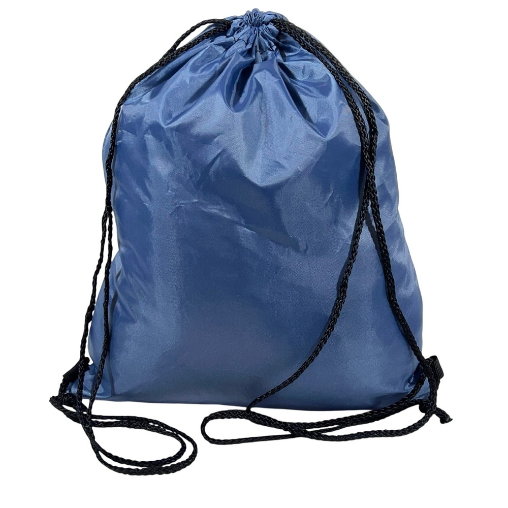 Vans Bench Bag Backpack Blue White Nylon Drawstrings Closure Hiking Daypack New