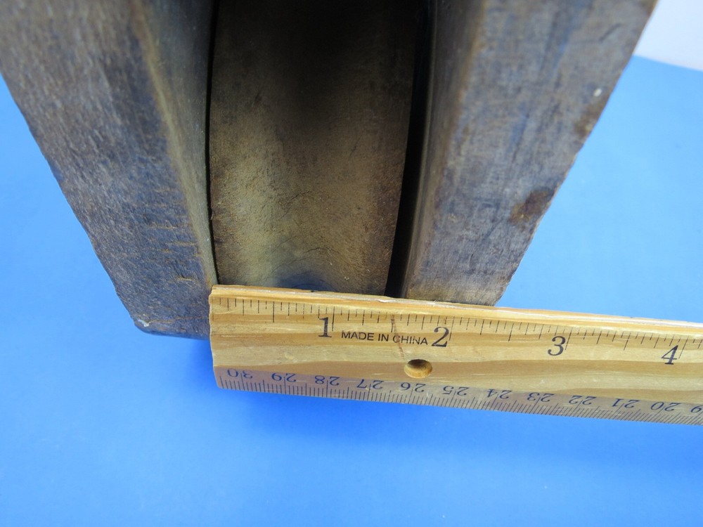 Vintage Large Wood Pulley with Iron Handle