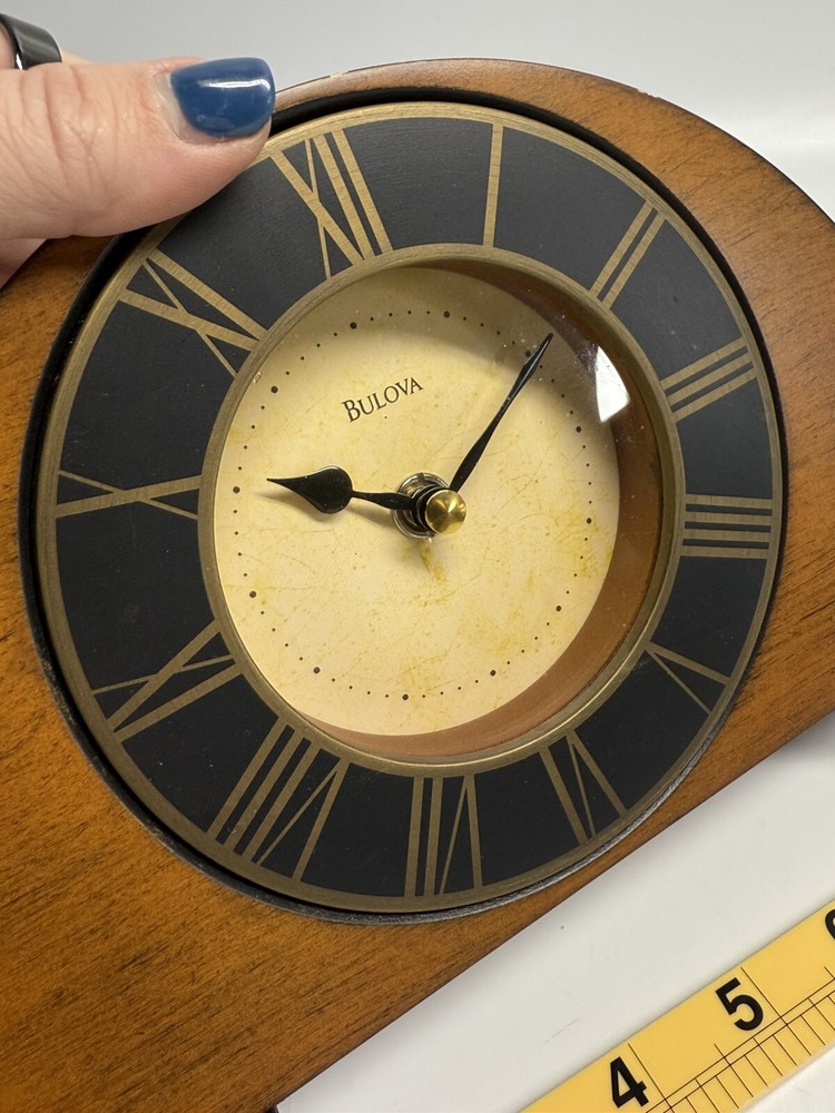 Bulova Tremont Clock Walnut Finish Some Small Chips