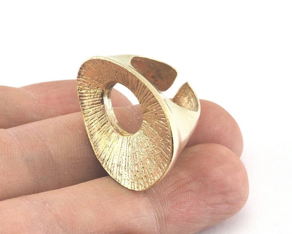 Adjustable Ring Raw Brass (16mm 5US inner size) 3074