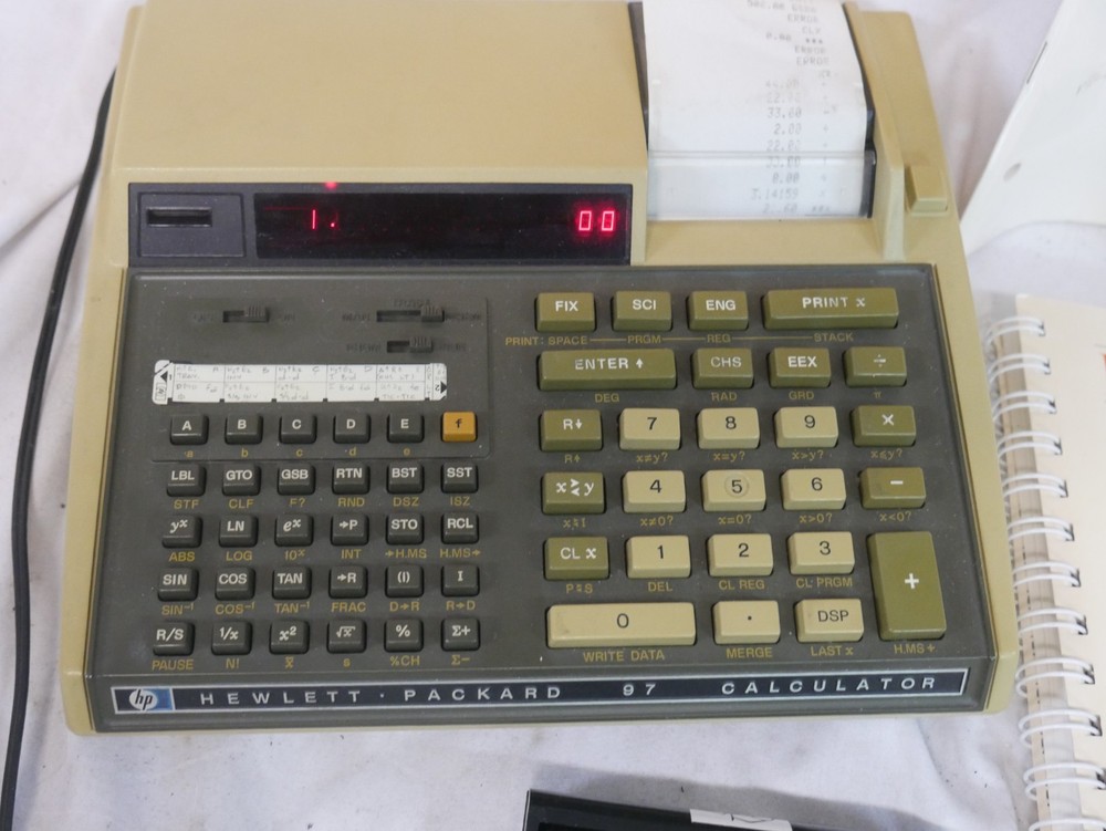 1978 Hewlett Packard HP 97 Programmable Calculator Complete with Manuals + Box!