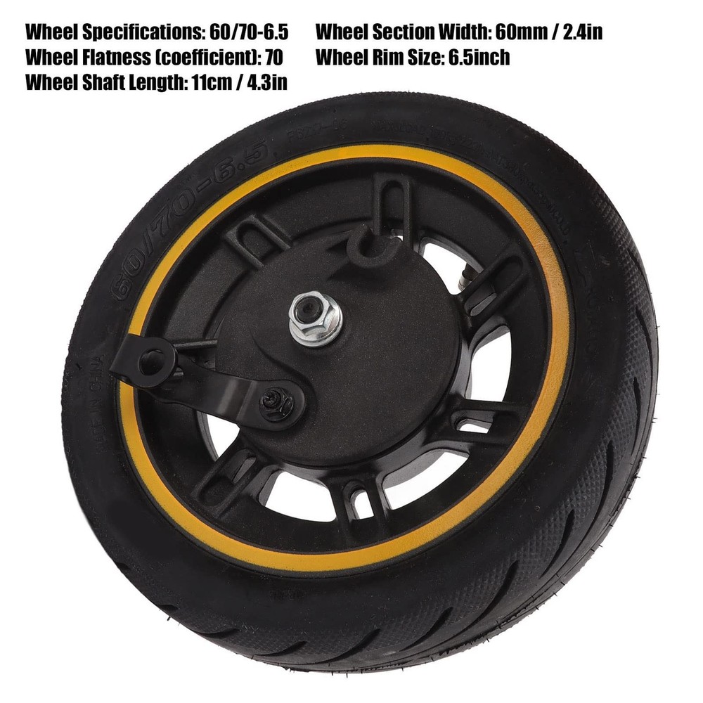 Scooter Replacement Front Wheels, 60/70 6.5inch Wheel Rim Replacement Front T...