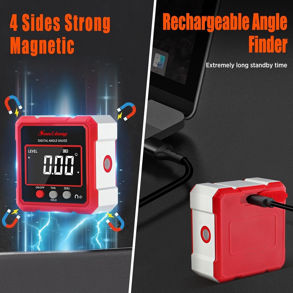 Digital Angle Finder Tool with Electronic Laser，Rechargeable Angle...