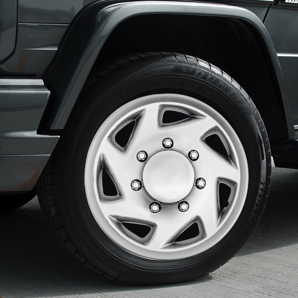 4Pcs Hub Cap Silver Van Full Wheel Cover For 99-18 Ford Econoline E250 E350 E450
