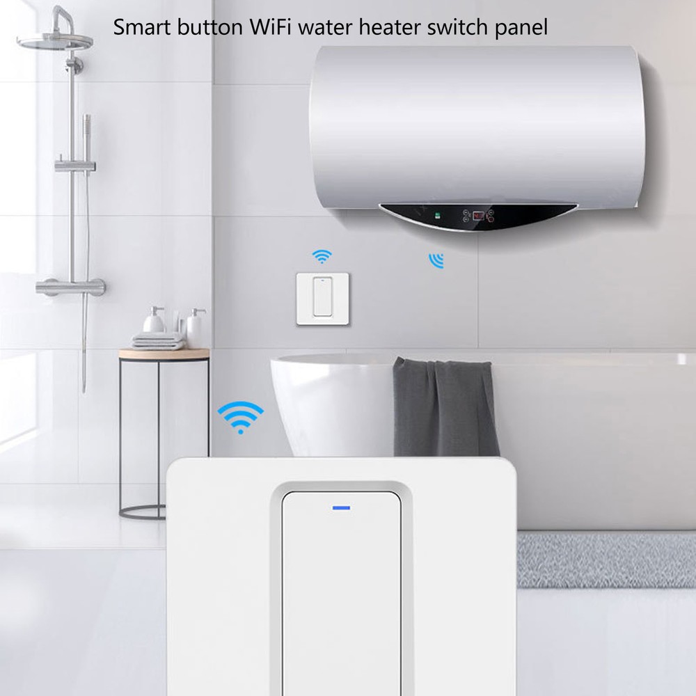 Water Heater Switch WIFI APP Voice Control Timing Smart Touch Switch AC100‑240V