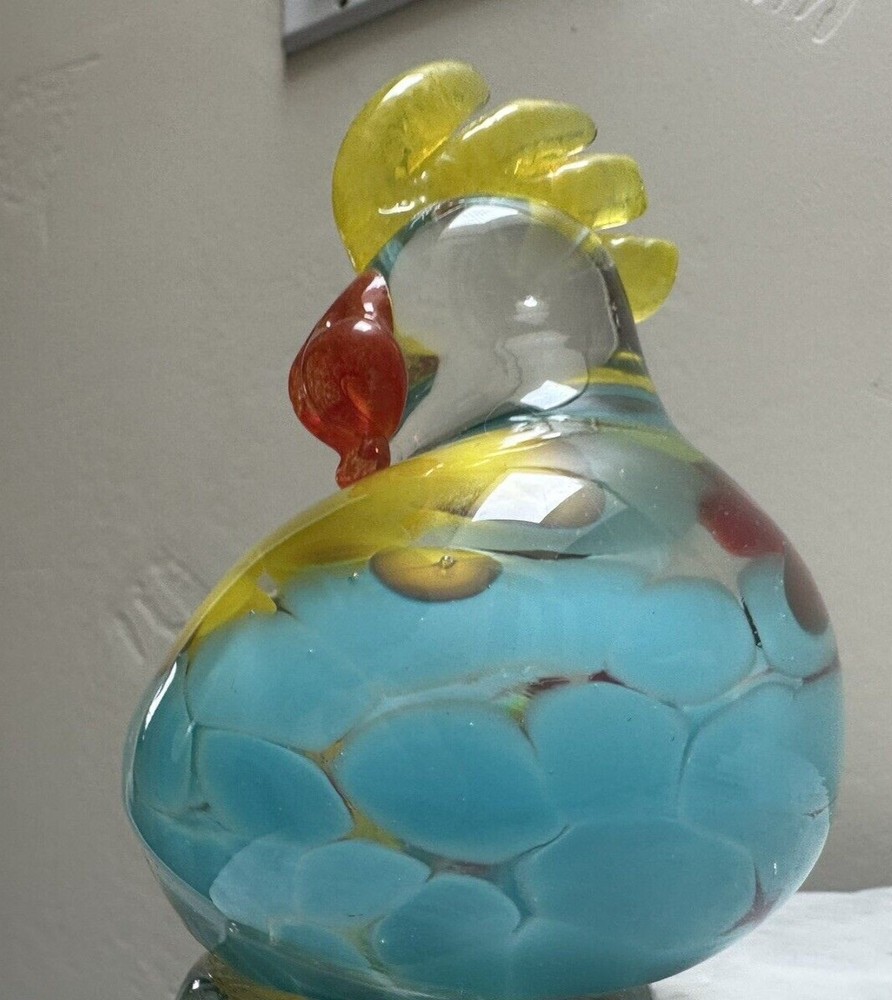 Colorful Glass Parrot Murano Style