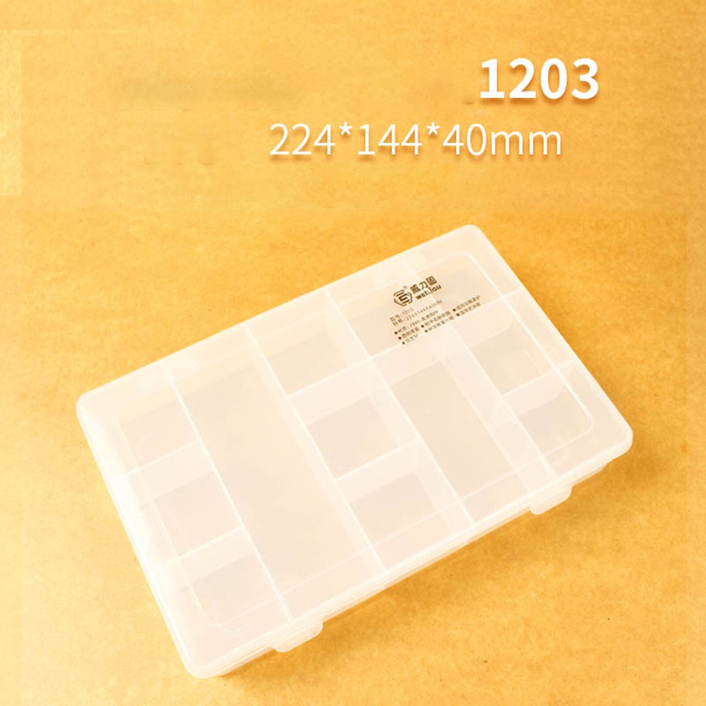 Adjustable Compartment Plastic Organizer Assortment Box Grid Container