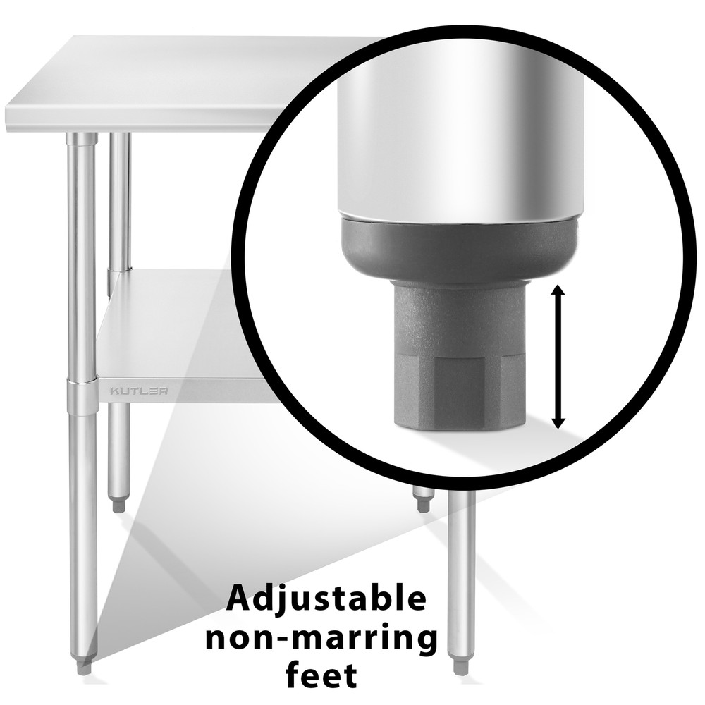 30x30 Stainless Steel Table, NSF Commercial Restaurant Kitchen Prep & Work Table