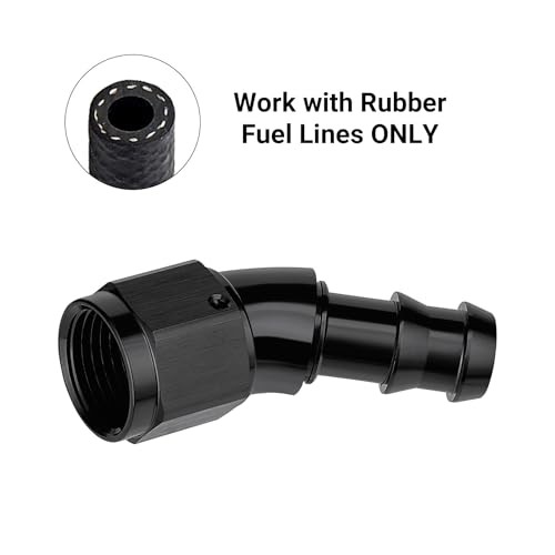 Push Lock Fitting One Piece Full Flow Hose End 6AN 30 Degree