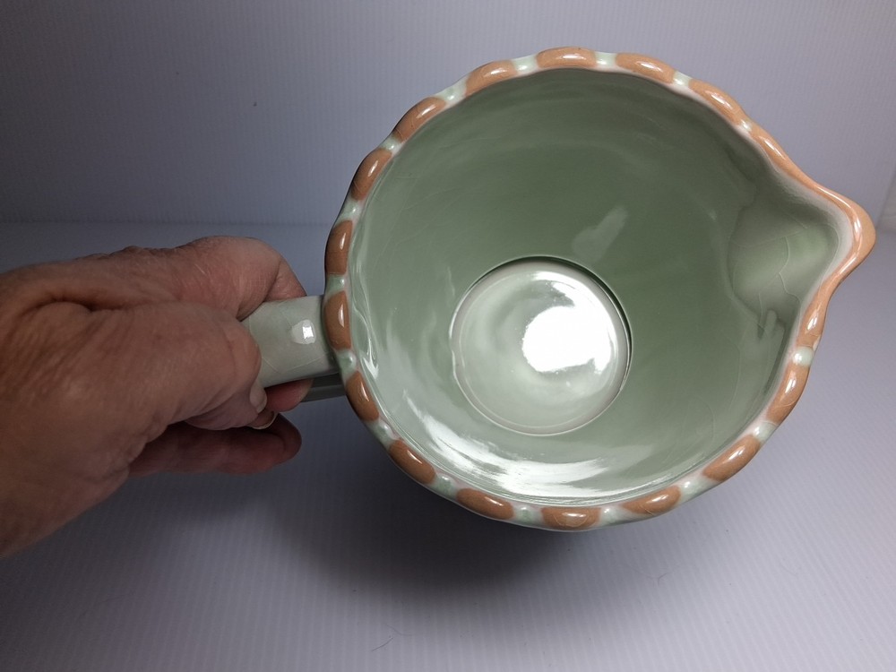 Tic Tic Terracotta Pottery Leaf Decor Pitcher