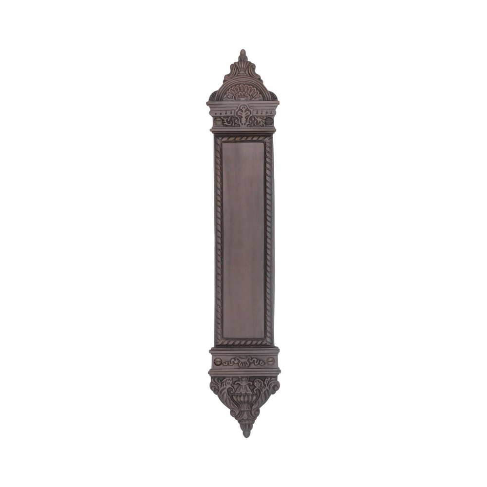 Solid Brass Push and Pull Door Handle Set - The Fan - Oil Rubbed Bronze