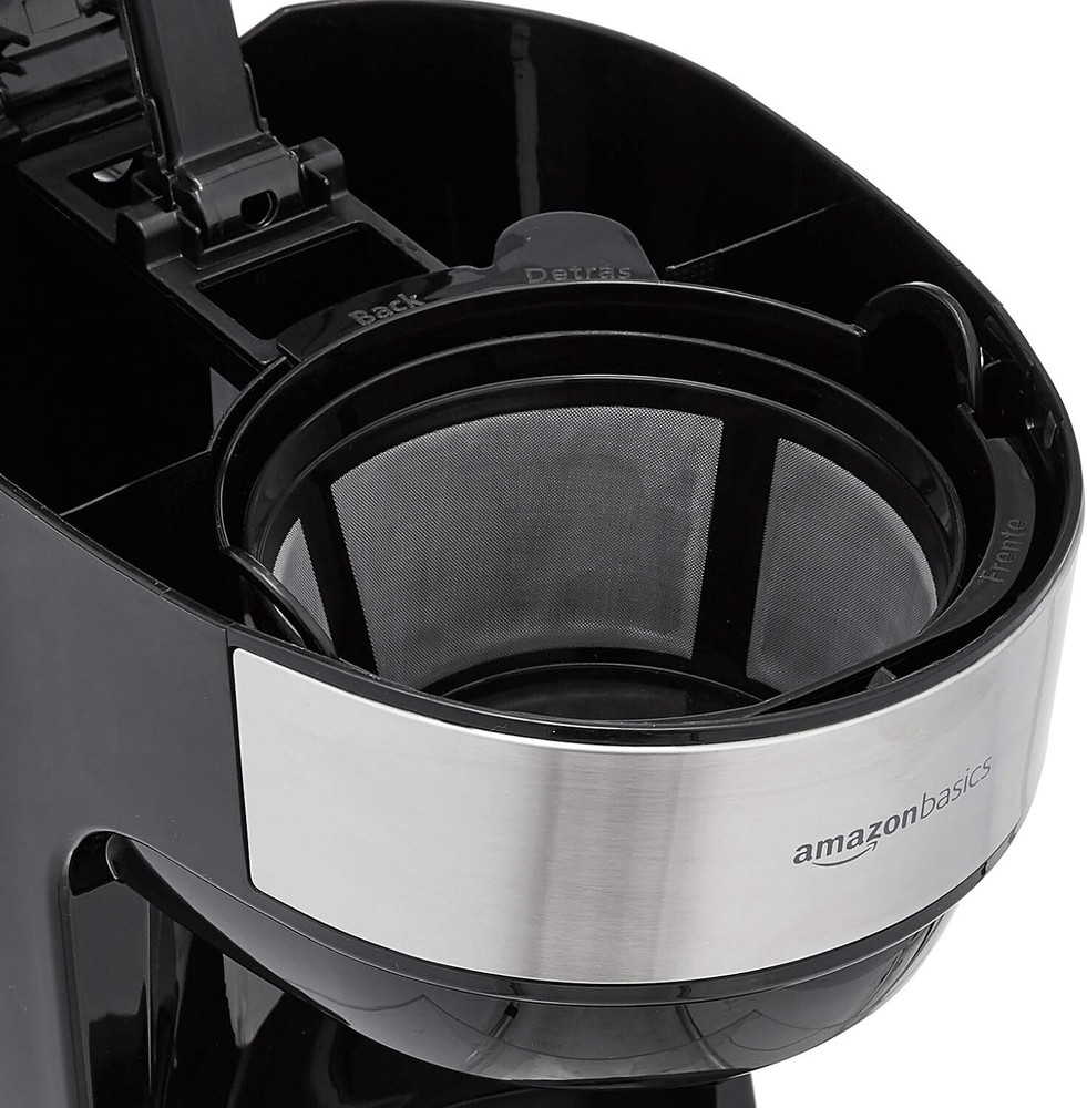 Amazon Basics 12 Cup Coffee Maker Reusable Filter Black Stainless