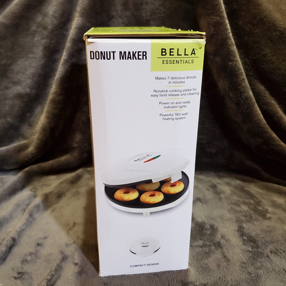 Bella Essentials Mini Donut Maker Easy Clean Nonstick Open Box