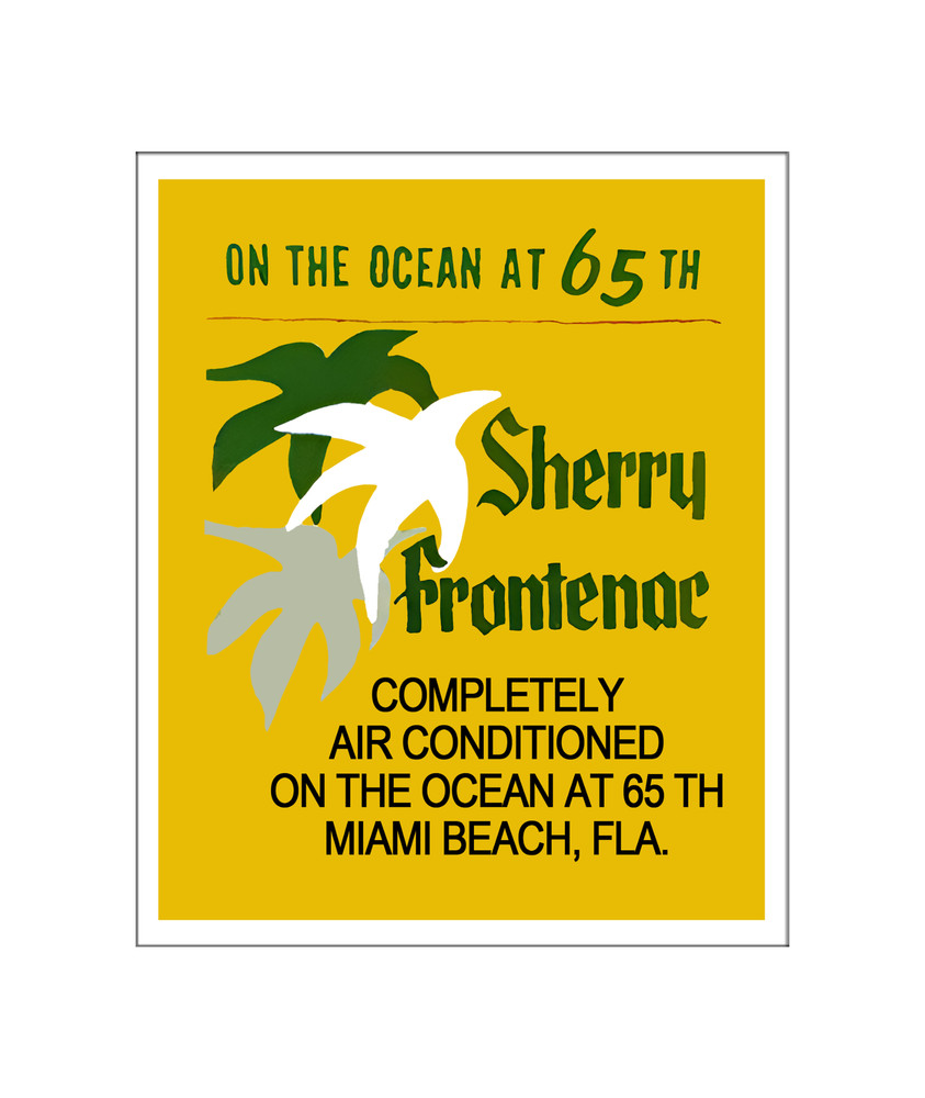 Sherry Frontenac Hotel Miami Vintage Sticker Decal
