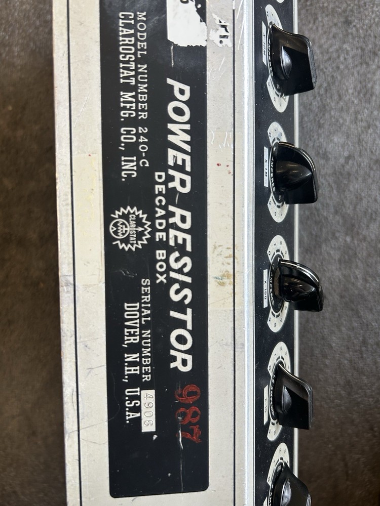 CLAROSTAT 240-C Power Resistor Decade Box