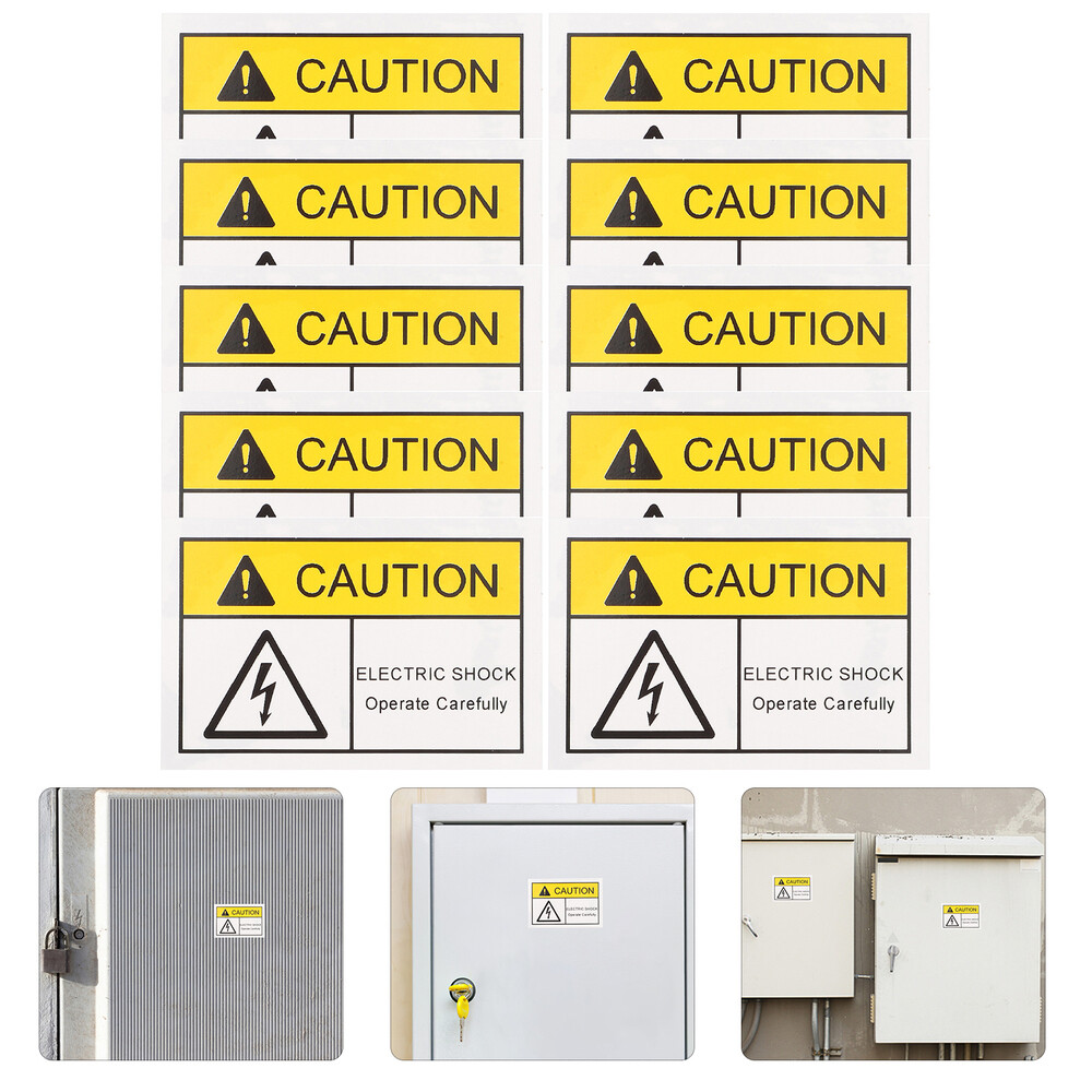 10pcs electrical warning stickers Adhesive Labels Caution Stickers Warning