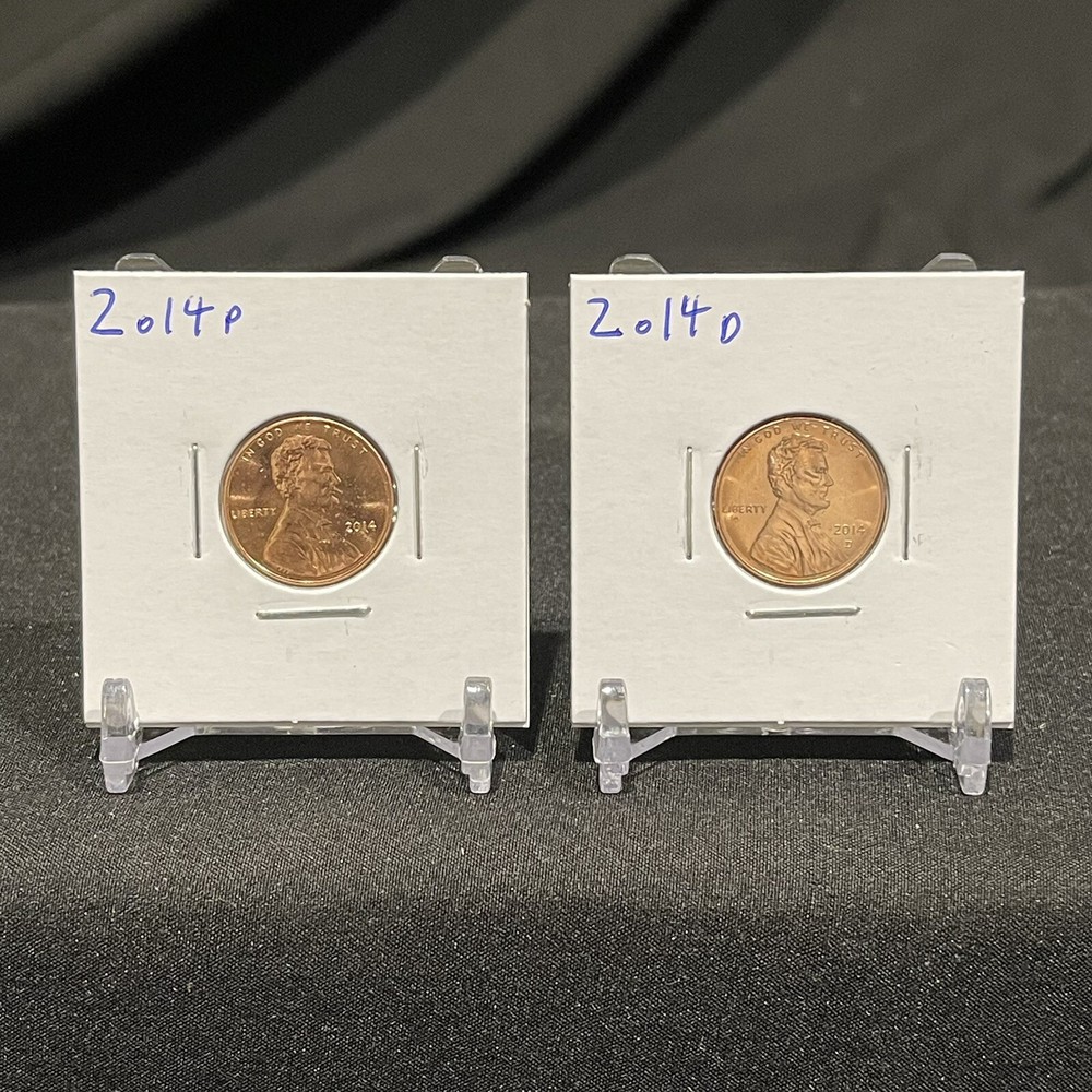 2014 P,D Lincoln Shield Cent Collectible Coins BU (PLEASE READ DESCRIPTION)