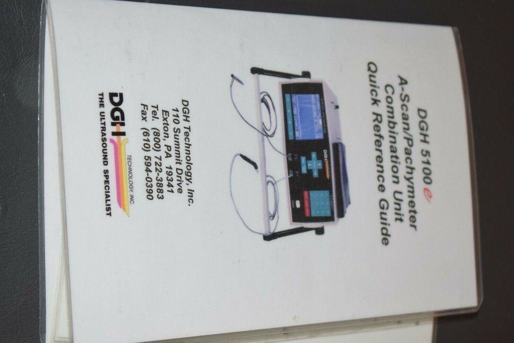 DGH 5100e A Scan Pachymeter IOL calculator