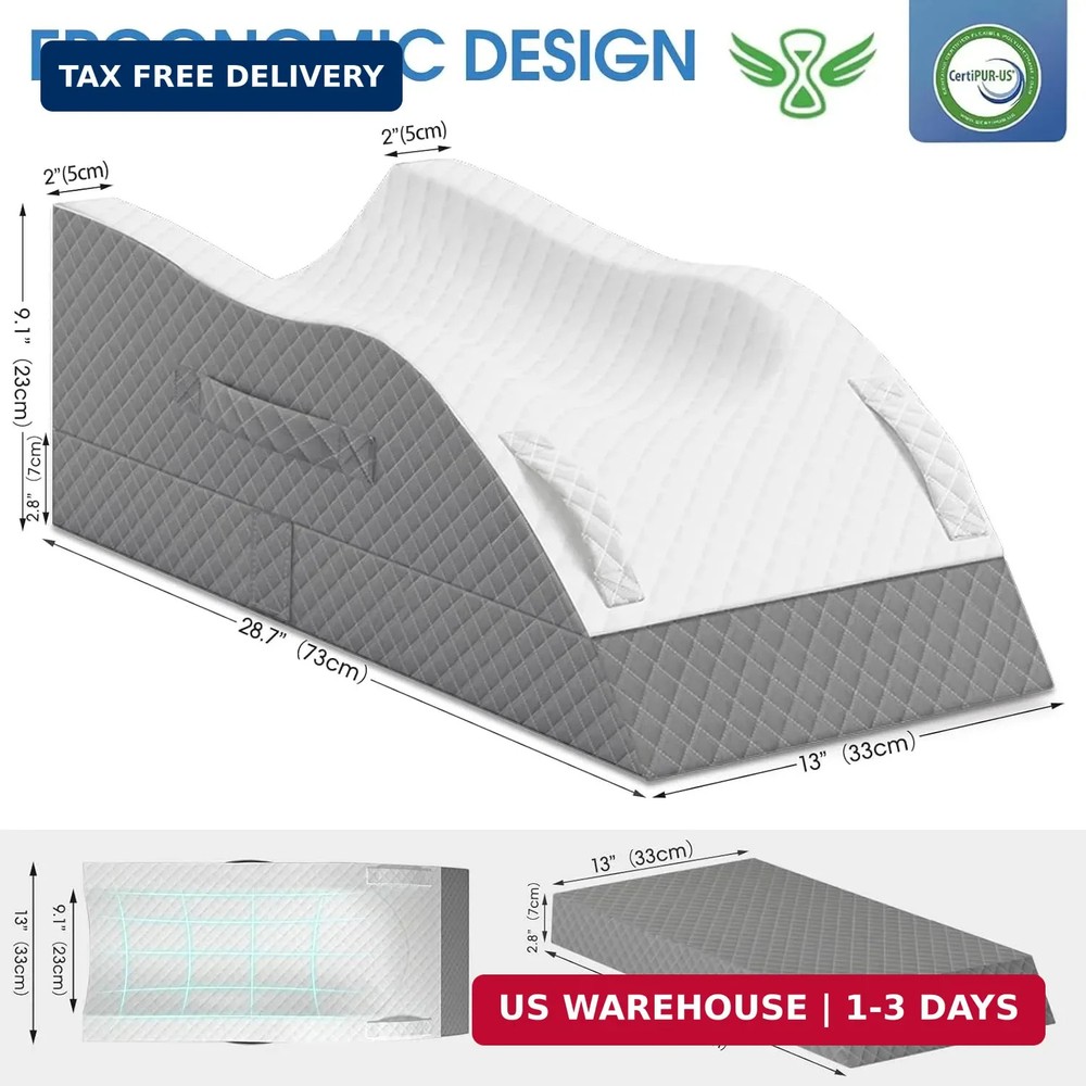TranquilRelax Elevation Pillows for Leg After Surgery, Memory Foam Adjustable Le