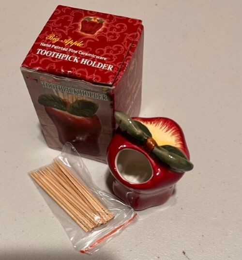 Ceramic Apple Toothpick Holder