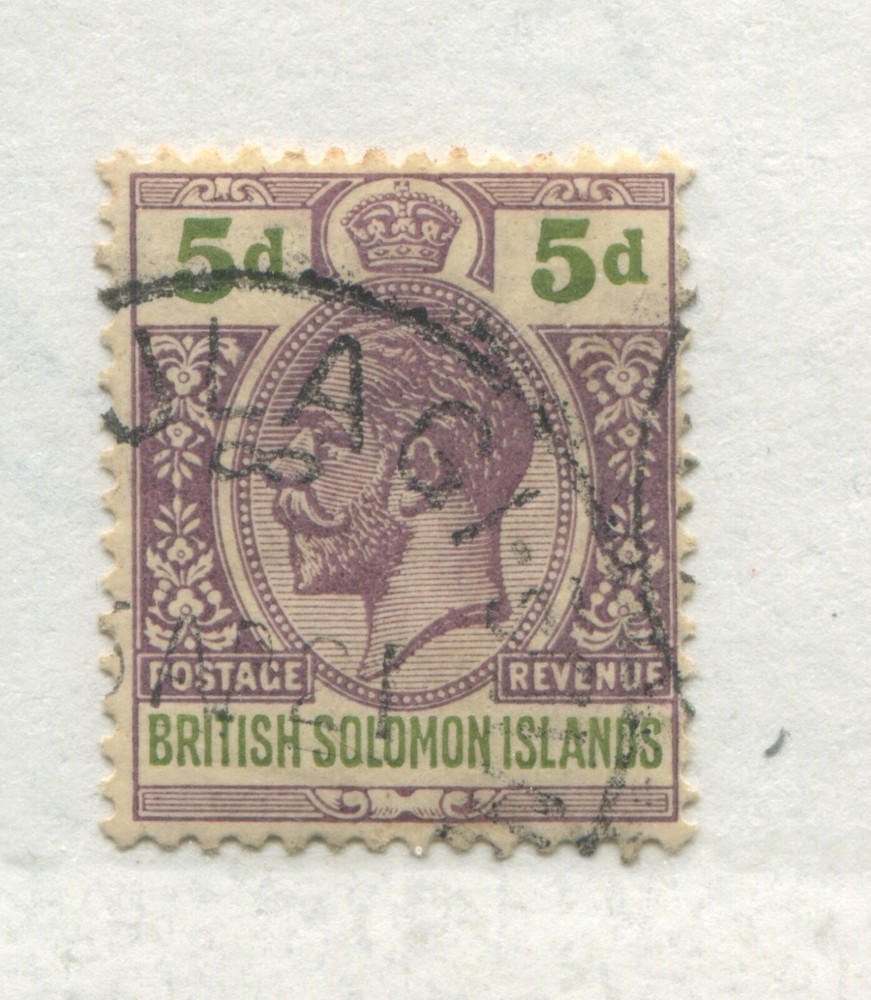 Solomon Islands 1914  5d used