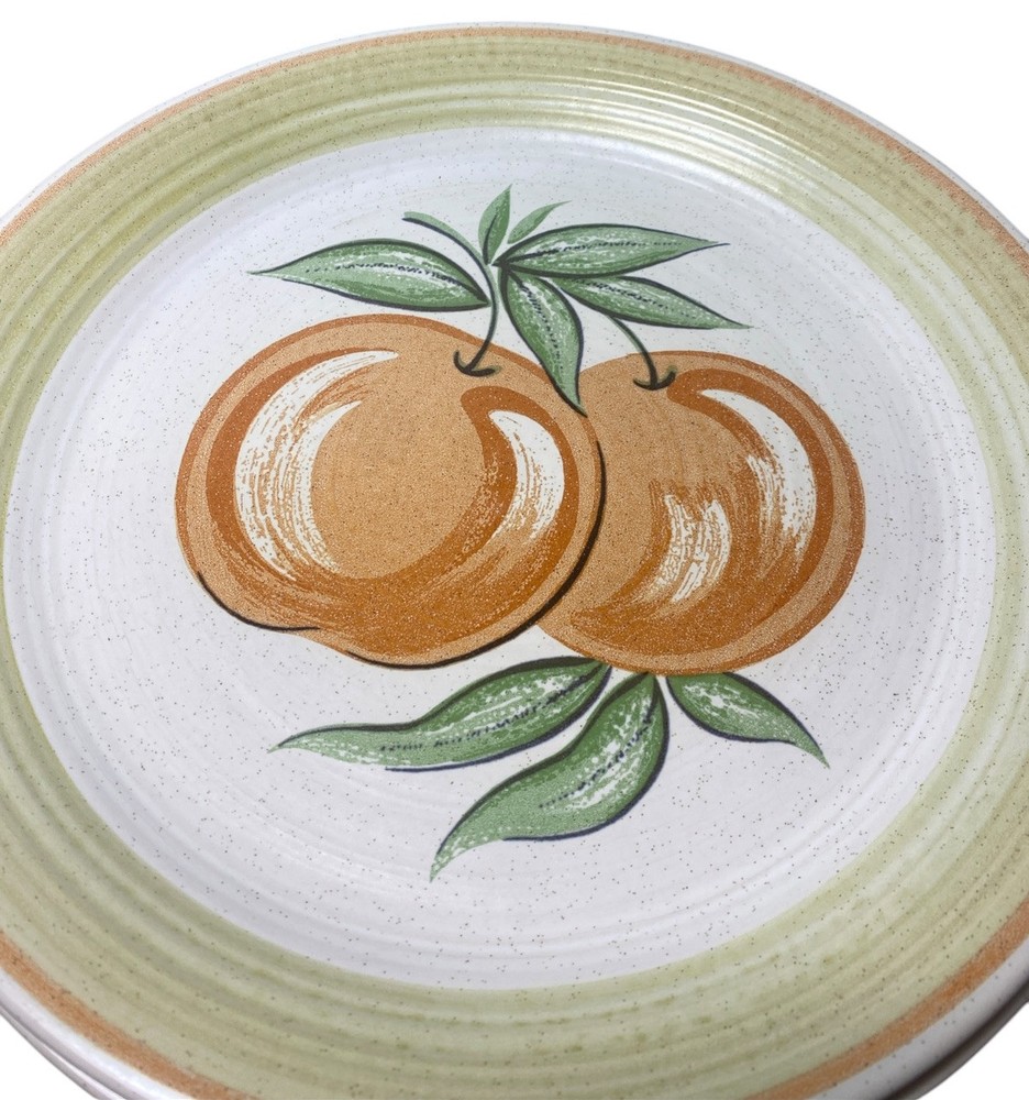 Vintage FRANCISCAN Ware 'Large Fruit' 10.5" PEACH Dinner Plate Earthenware