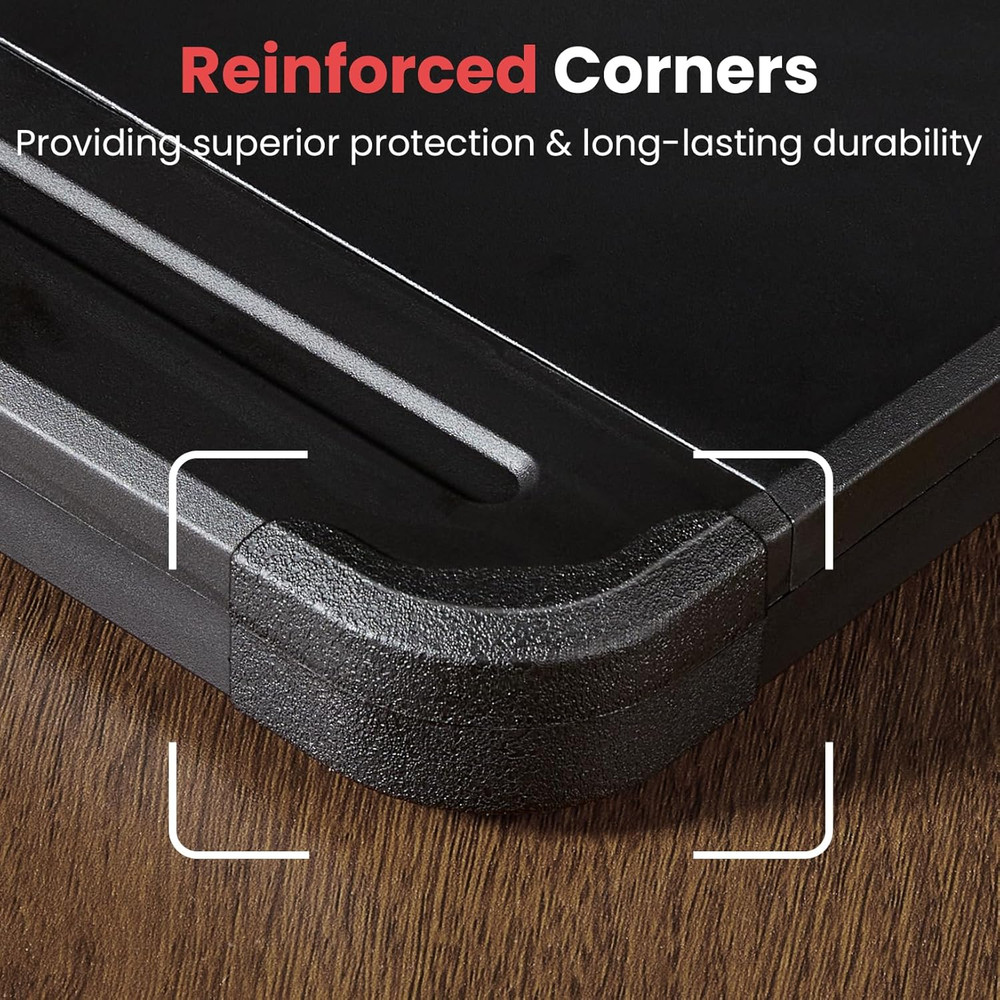 Reinforced Clipboard with Storage, Inner Plastic Folder Attached, Heavy Duty Pla