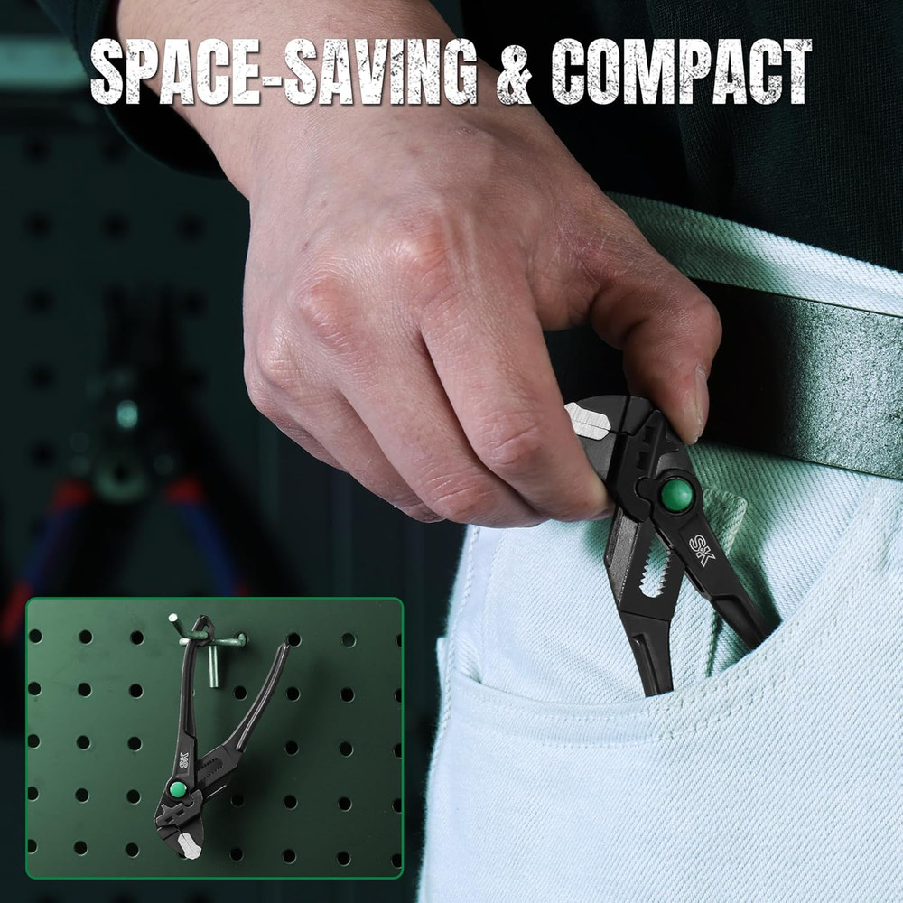 4" Pliers Wrench Mini Smooth Parallel Jaws with Comfortable Grips