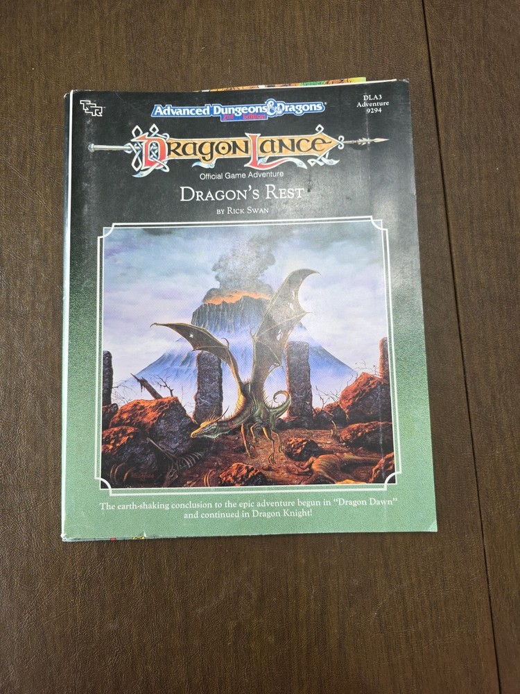 Advanced Dungeons & Dragons 2nd Edition Dragon Lance Dragon’s Rest 1990 TSR