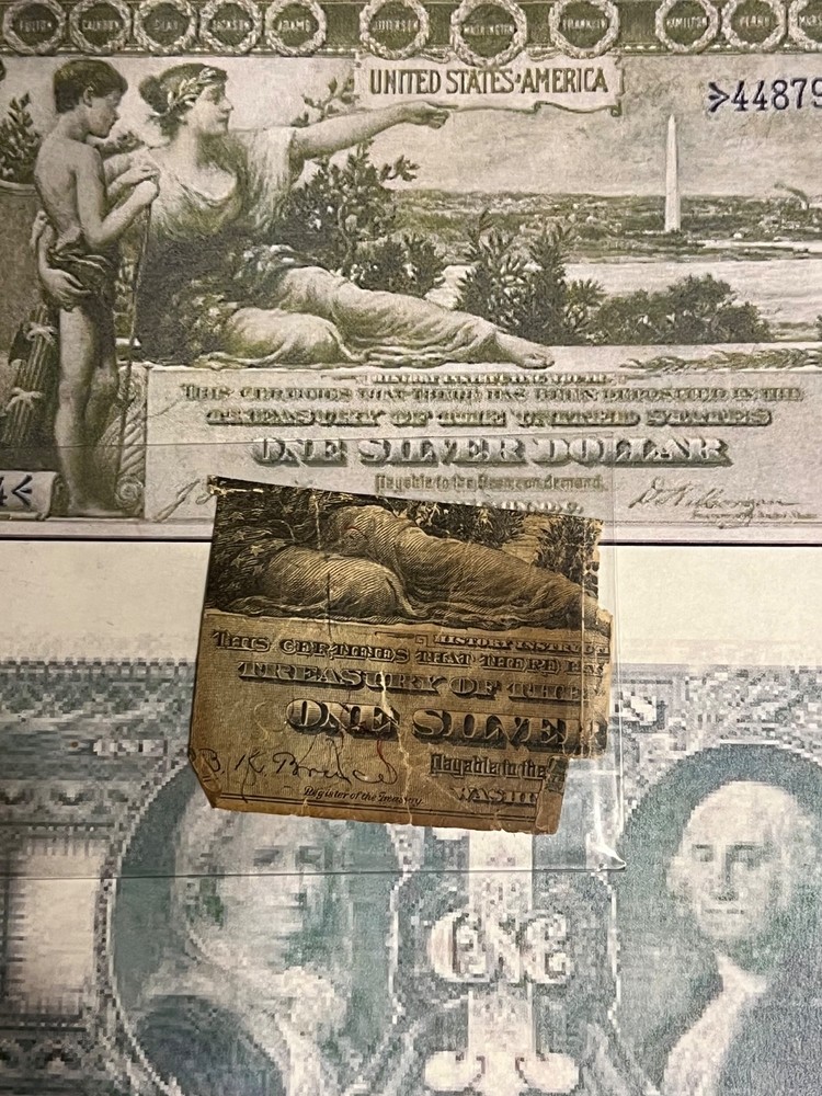 1896 Silver Certificate Fragment *Read