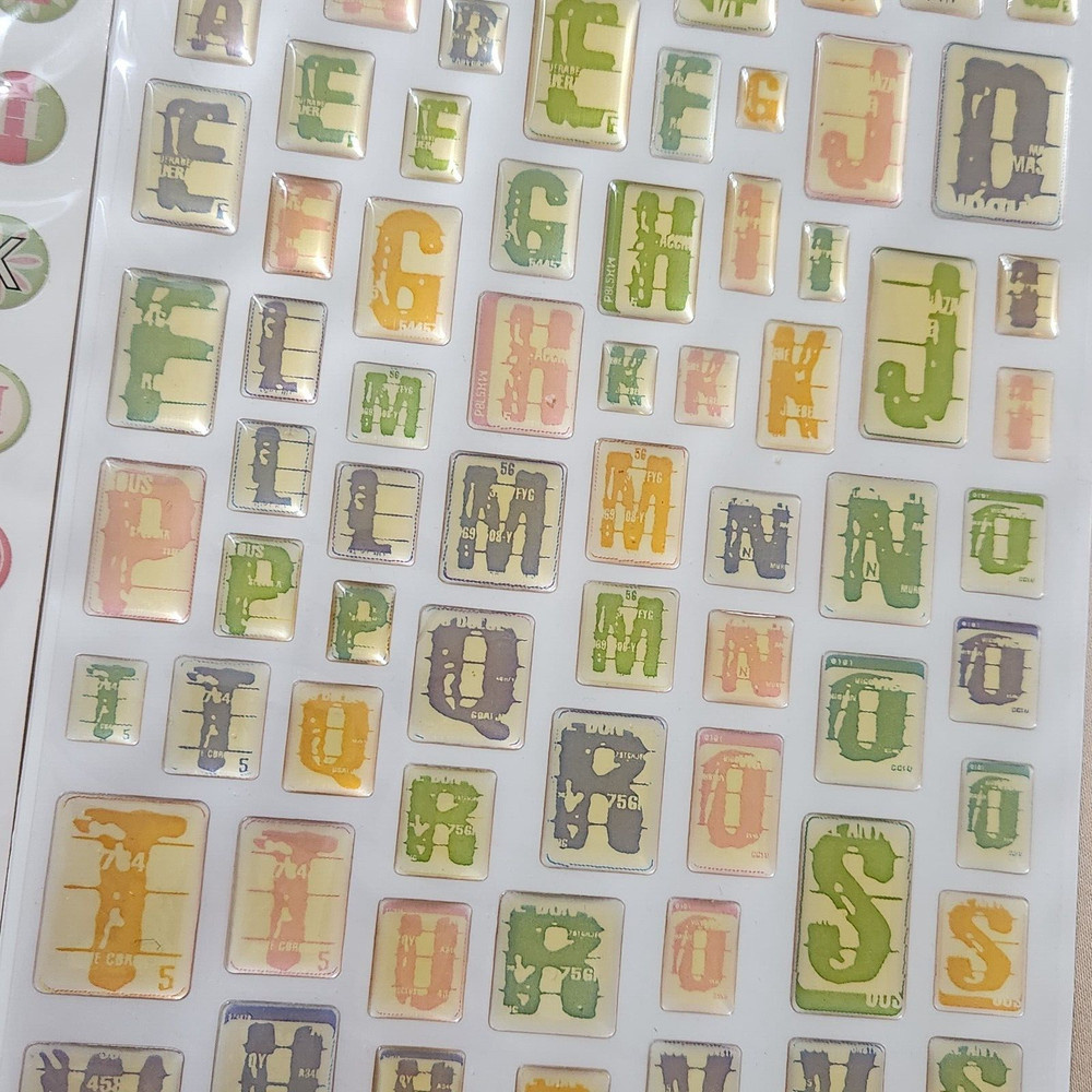 NEW 2 Pkgs Epoxy Letters Alphabet MOD Creative Imaginations Sticker Graffiti -RR