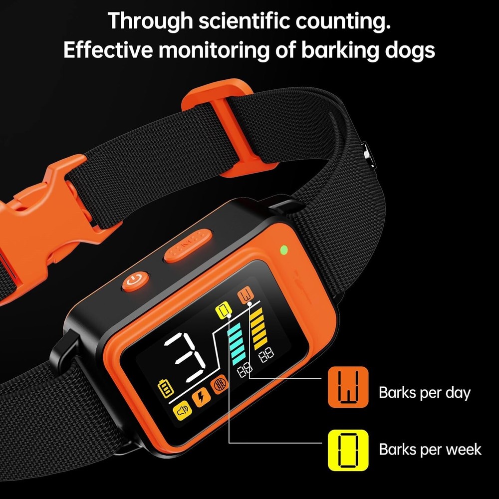 Dog Bark Collar,Rechargeable Smart Barking Collar, Anti Bark Training Collar