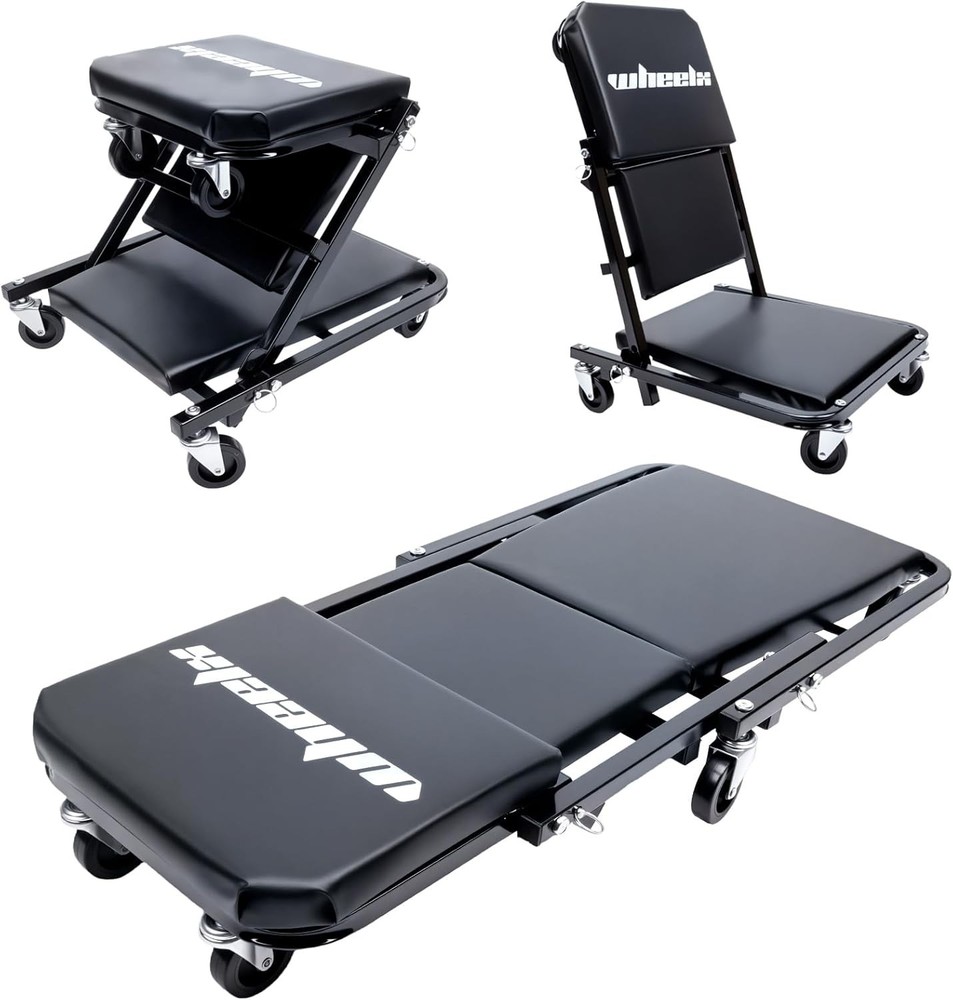 Heavy-Duty Rolling Creeper with 3 Adjustable Modes - Ideal for Auto Repairs