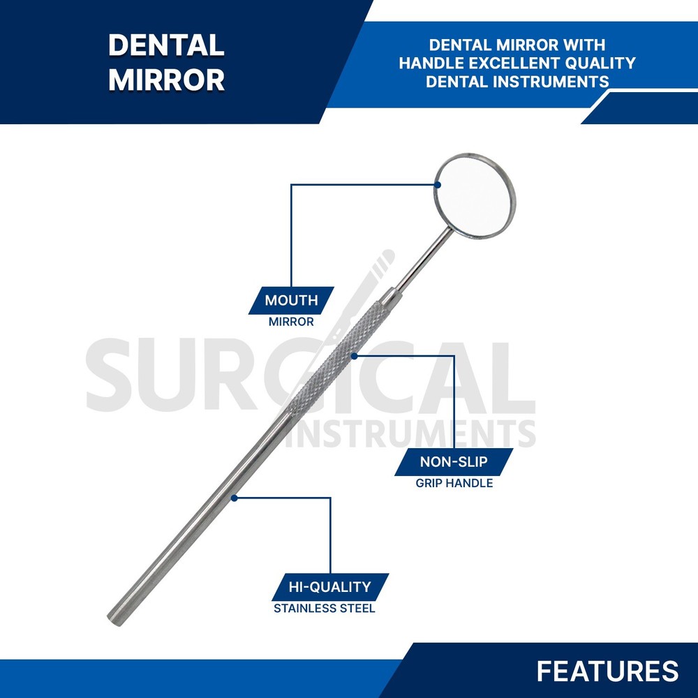 45 Basic Dental Set With Scaler Tray, Mouth Mirror, Explorer #5, Cotton Plier