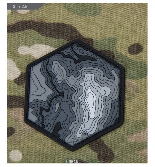 Morale Patch Milspec Monkey MSM Topo Map 1 V1 / Topographic Map -URBAN GREY- NEW