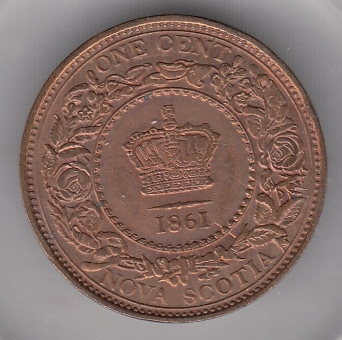 1861 Nova Scotia One Cent Coin