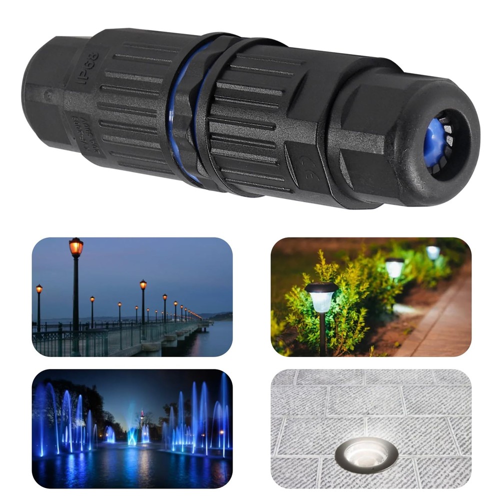 3Pcs Waterproof Cable Connector 3Pin Wire Connector 3 Way Inline Wire Connect...