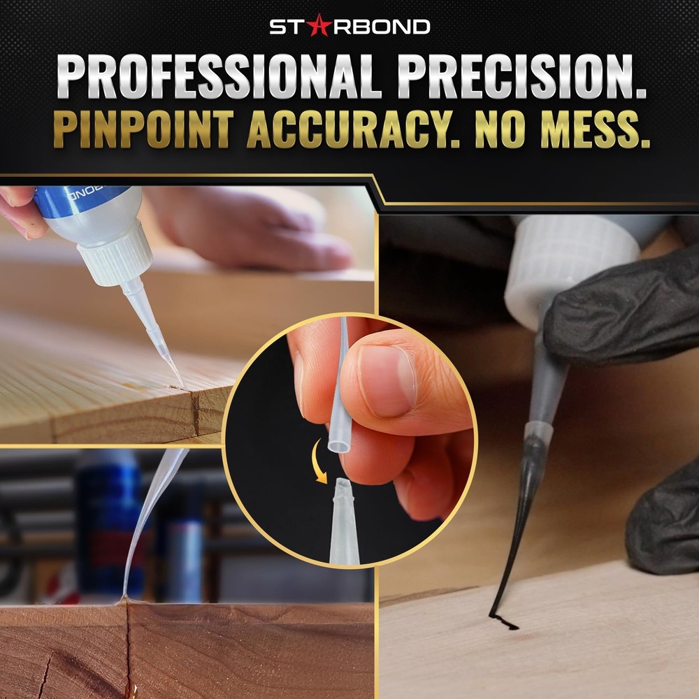 Super Fast Thin CA Glue – Super Glue Pro Kit with Precision Microtips Anti-Cl...