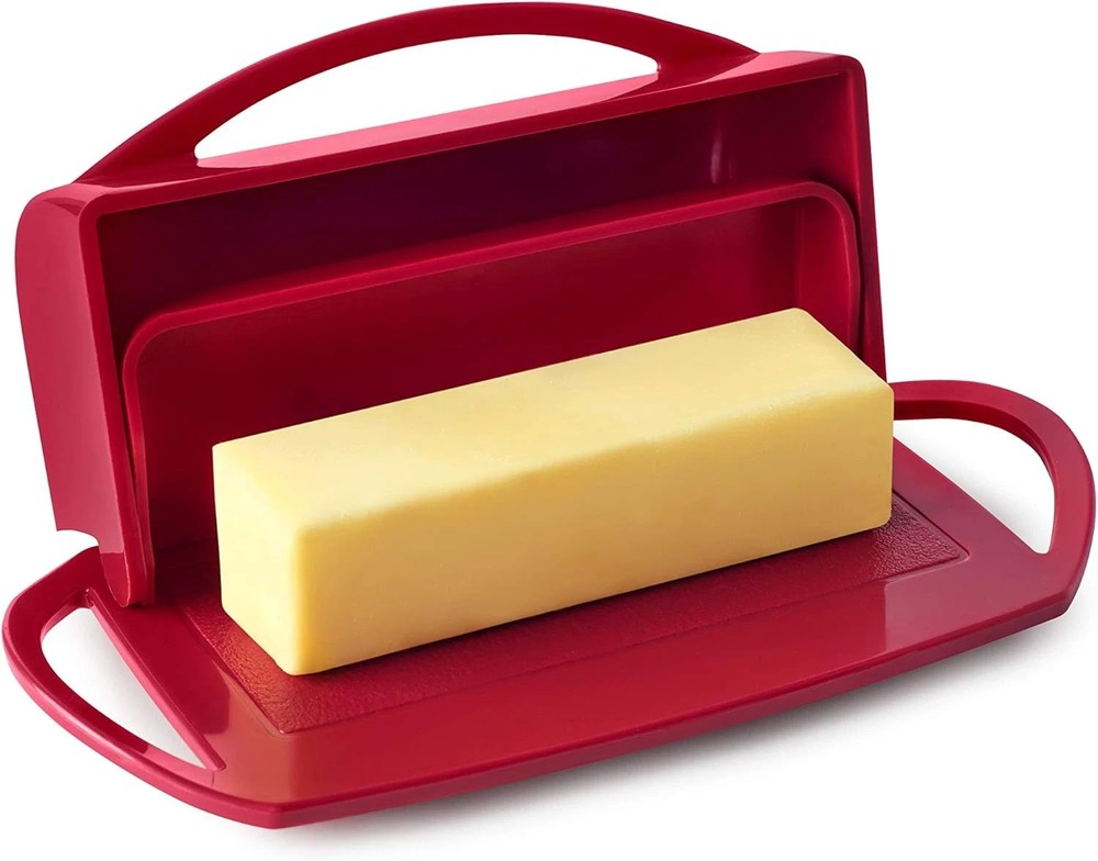Flip-Top Butter Dish without Spreader (Red)