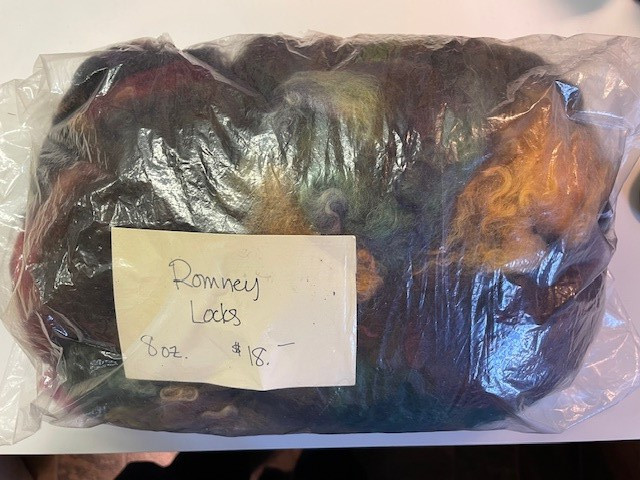 8 oz. Wool Romney Locks- Multiple Colors