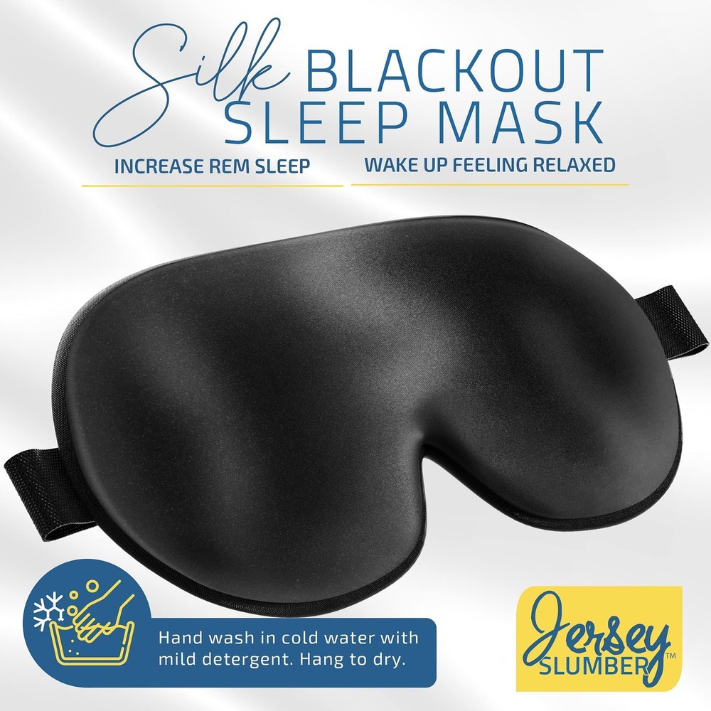 100% Silk Sleep for Men Side Sleeper - Light Blocking Eye for Sleeping, Zero ...