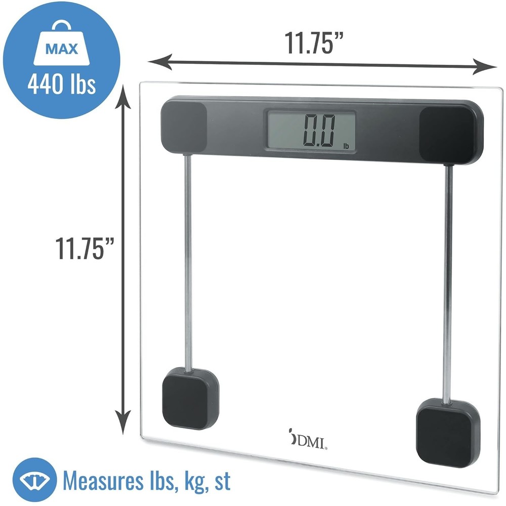 DMI Digital Bathroom Scale LCD Display NEW - OPEN BOX