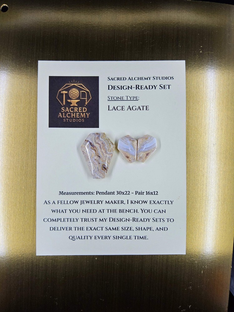 Coffin Shape - Lace Agate - Design-Ready Sets