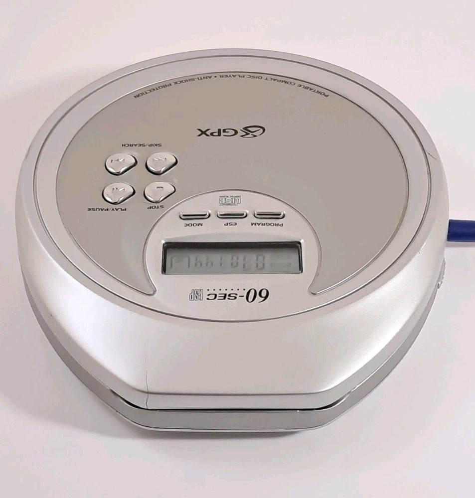 GPX Portable CD Player C3972 60 Second ESP Programmable