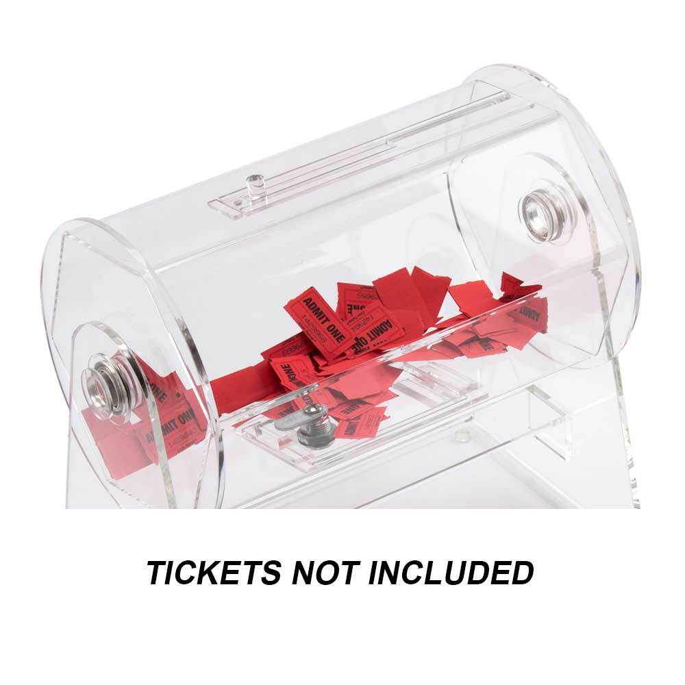 Used Small Acrylic Raffle Ticket Drum