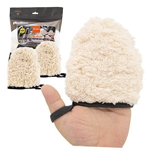 Universal-Pack Professional Microfiber Wash Mitts | Finger Wheel Mitt & 2