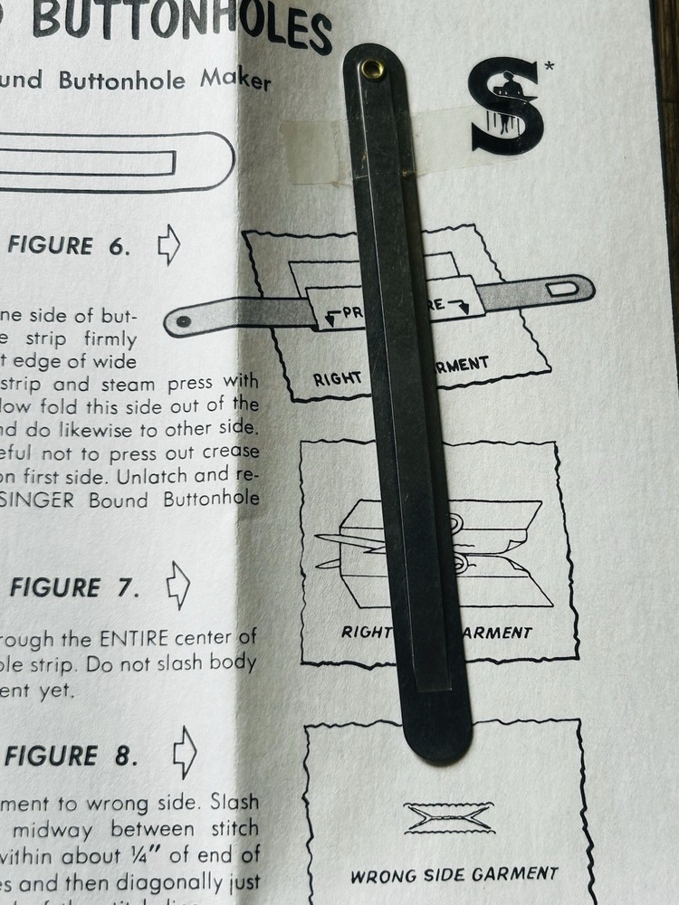 Singer Bound Buttonhole Maker C548 Packet Envelope Patterns Instructions USA
