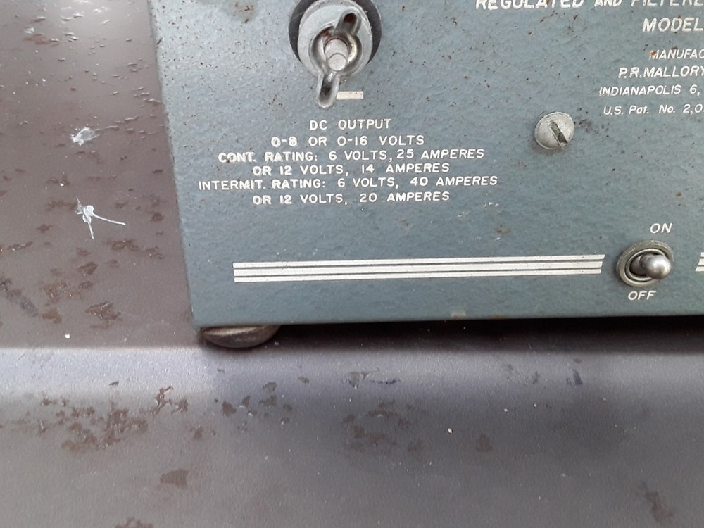Mallory Rectopower Power Supply