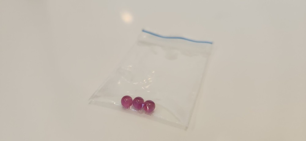 4mm Ruby Pearl Lab Made High Temp (Pack of 3) - Quick Ship