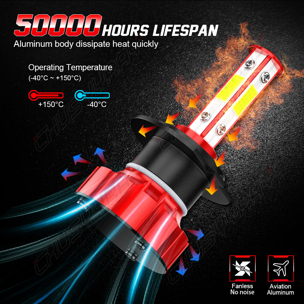 For Chevy Malibu 2013 2014 2015 LED Headlight High Low Fog Light Bulb Combo Kit